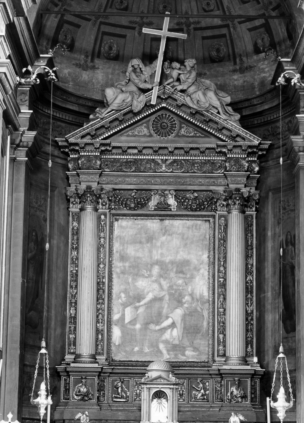 ancona di Lipparini Giovanni Battista - manifattura bolognese (secc. XVI/ XVII, sec. XVIII)