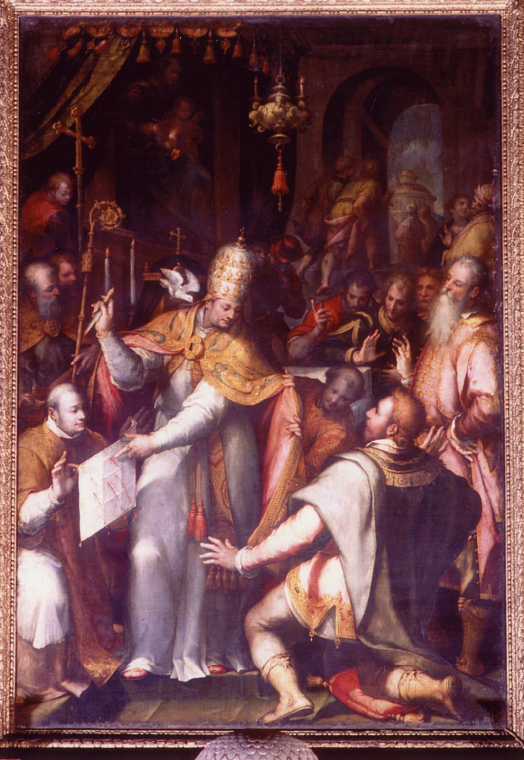 San Gregoiro e il miracolo del corporale (pala d'altare) di Calvaert Denys detto Dionisio fiammingo (sec. XVI)