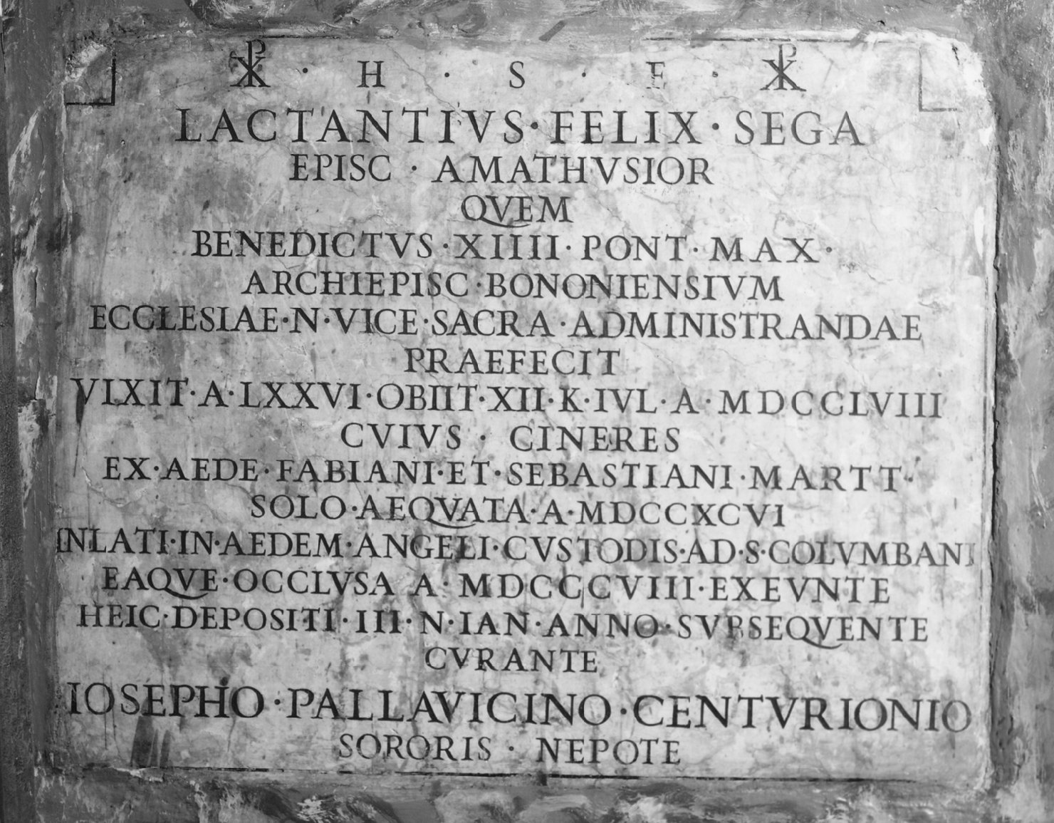 lapide tombale - manifattura bolognese (sec. XIX)