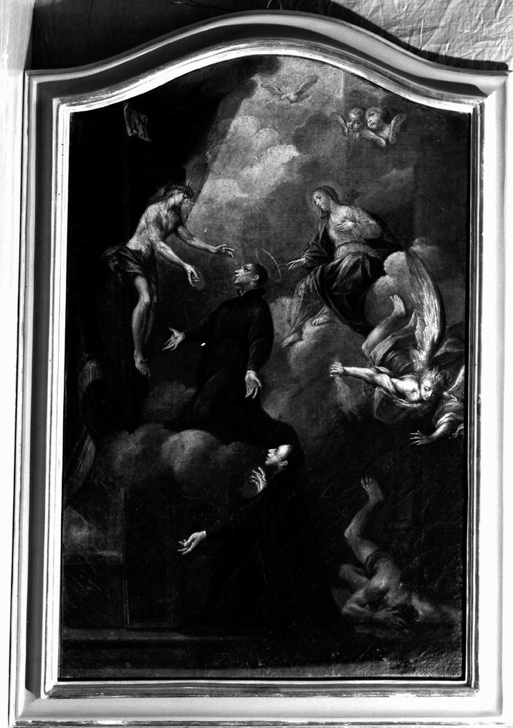San Camillo de'Lellis e il miracolo del crocifisso (dipinto) di Torelli Felice (attribuito) (prima metà sec. XVIII)