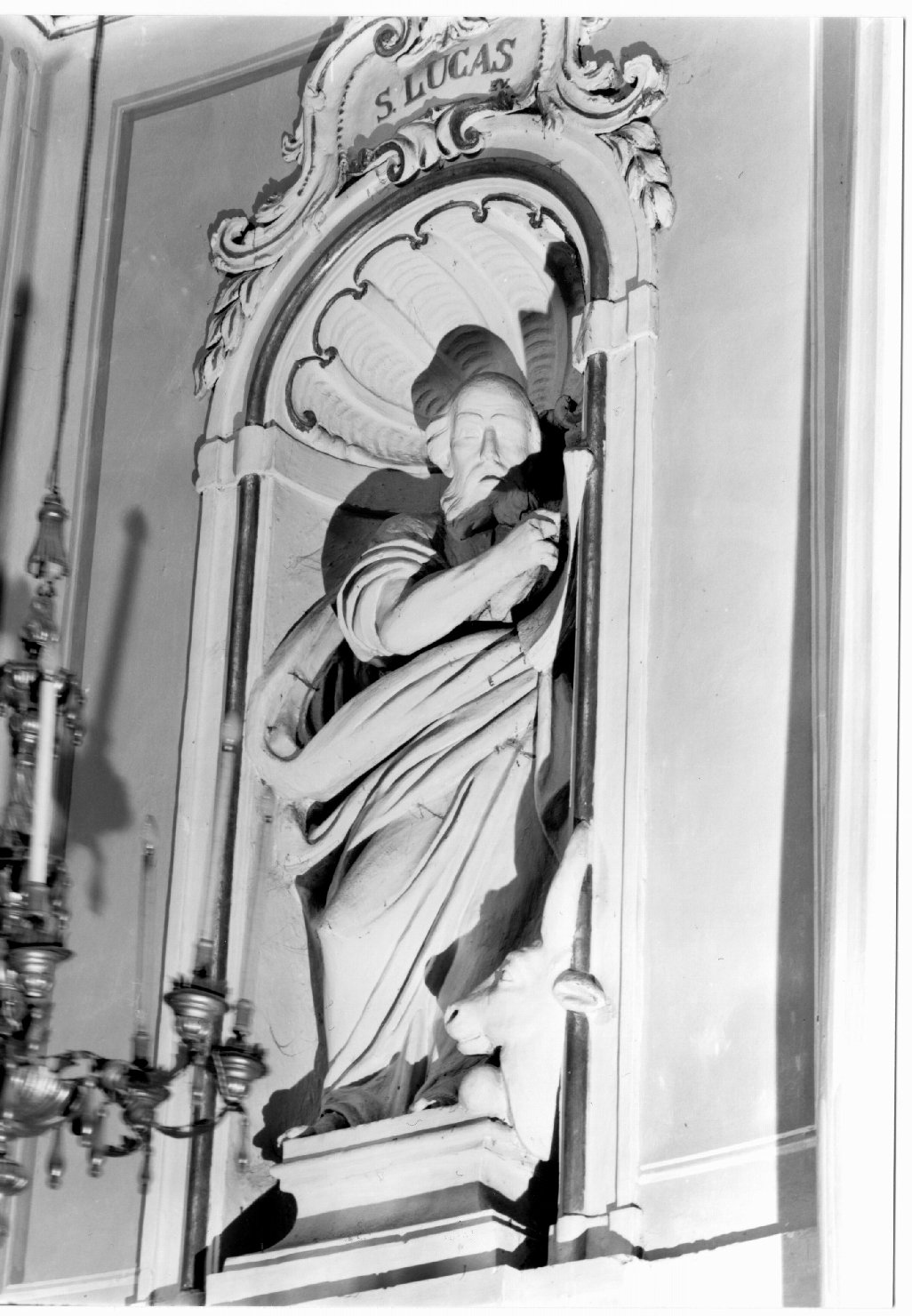 San Luca (statua, elemento d'insieme) di Massari Giacomo (sec. XIX)