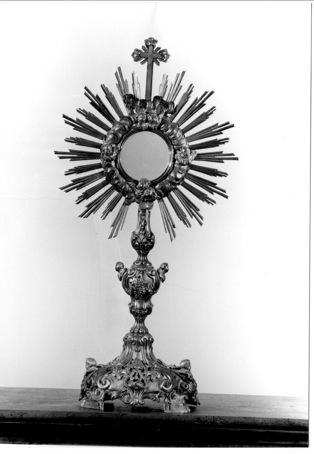 ostensorio - a raggiera - manifattura ferrarese (?) (sec. XVIII)