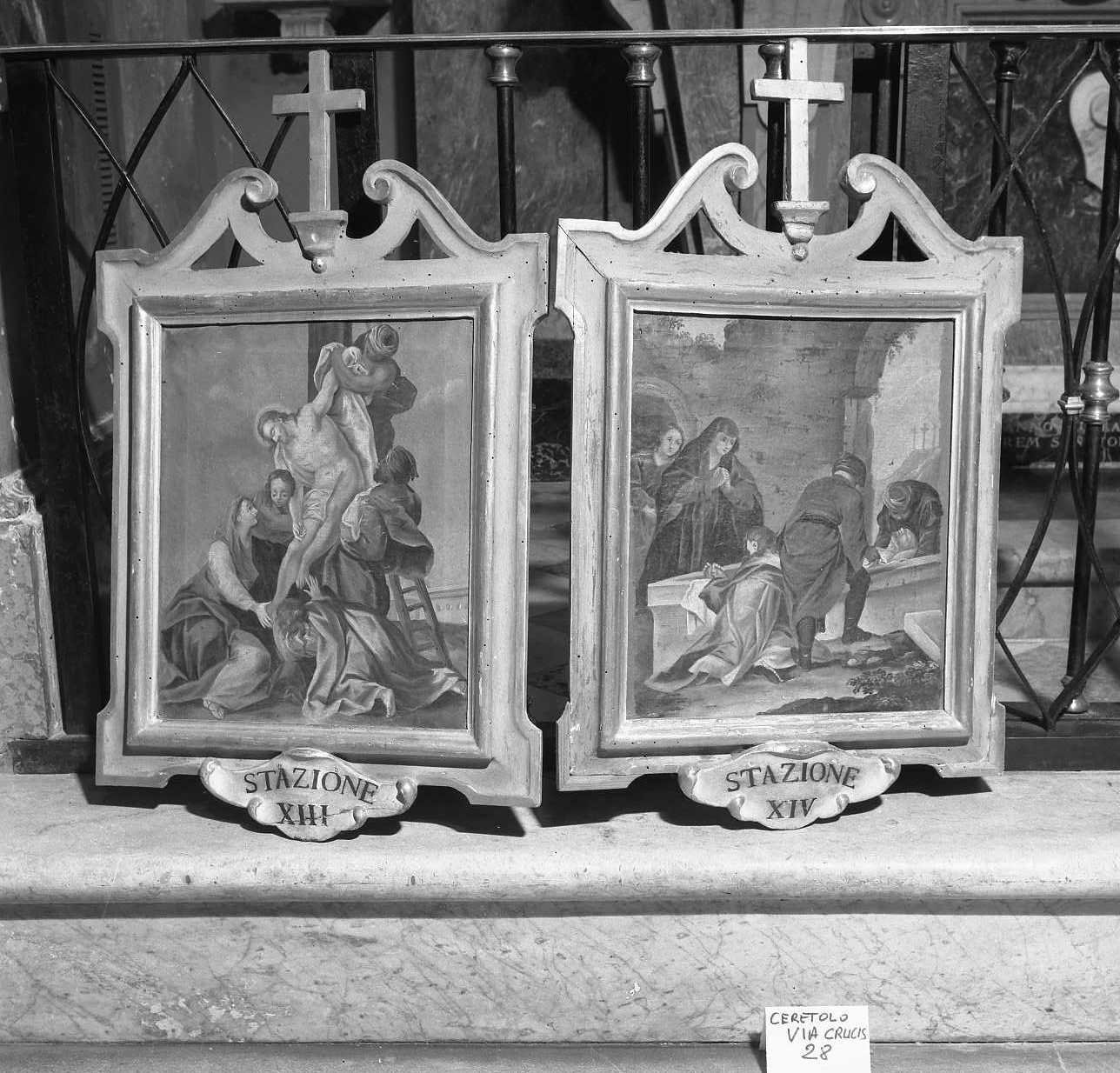 stazioni della via crucis (Via Crucis, ciclo) - ambito emiliano (prima metà sec. XIX)