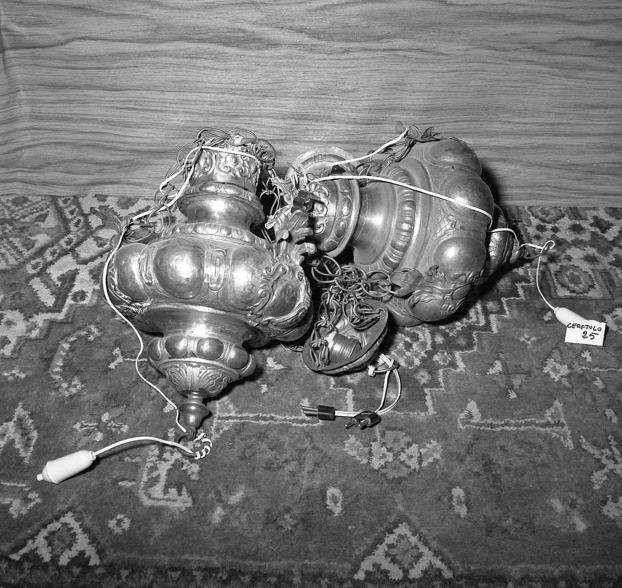 lampada pensile, serie - bottega emiliana (sec. XVIII)