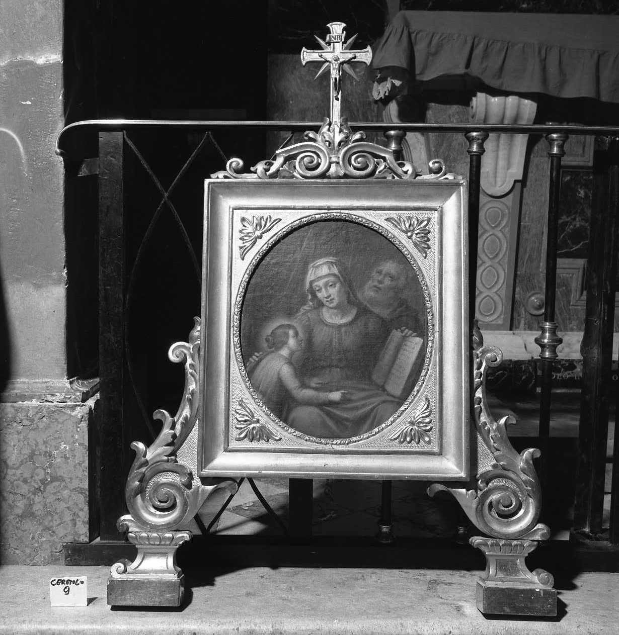 Maria Vergine bambina con Sant'Anna e San Gioacchino (quadro d'altare) - ambito emiliano (sec. XIX)