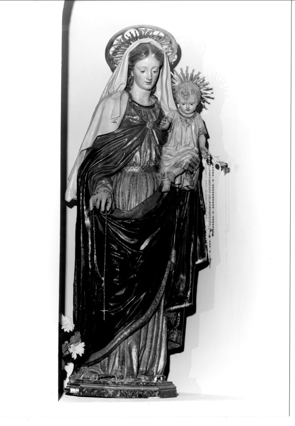 Madonna del Rosario (statua) - manifattura emiliana (secc. XIX/ XX)