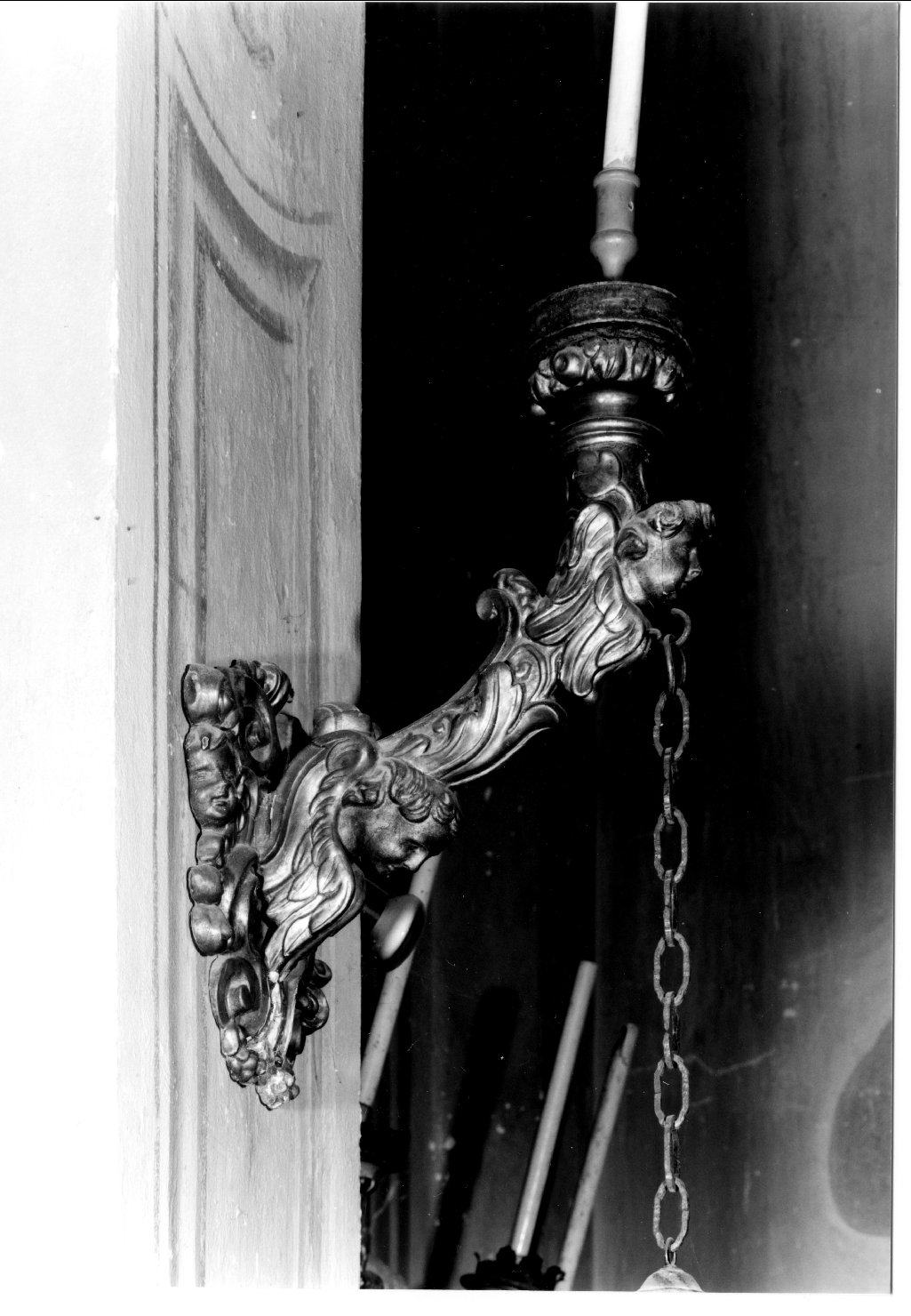 Set Di 2 Portacandele Da Parete Vintage In Metallo Nero - Applique Decorative Per Candele A Colonna - Foto 3