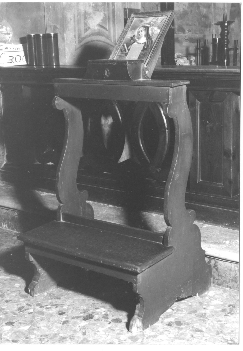 inginocchiatoio - manifattura ferrarese (secc. XIX/ XX)