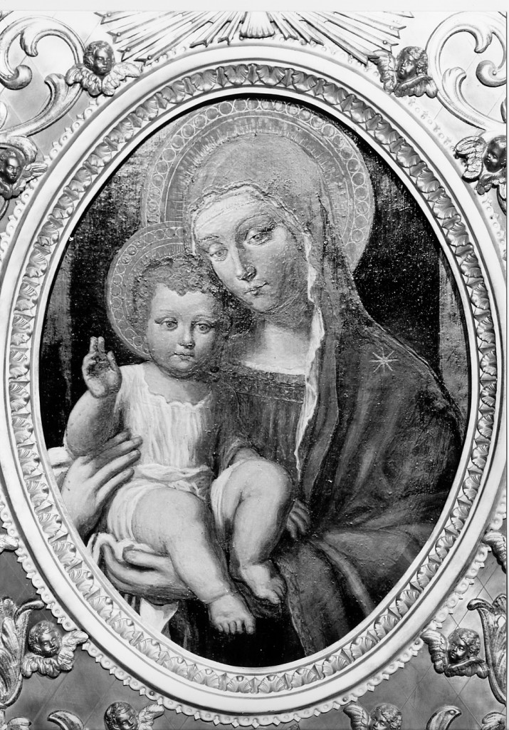 Madonna con Bambino (dipinto) di Rivani Giuseppe (sec. XX)