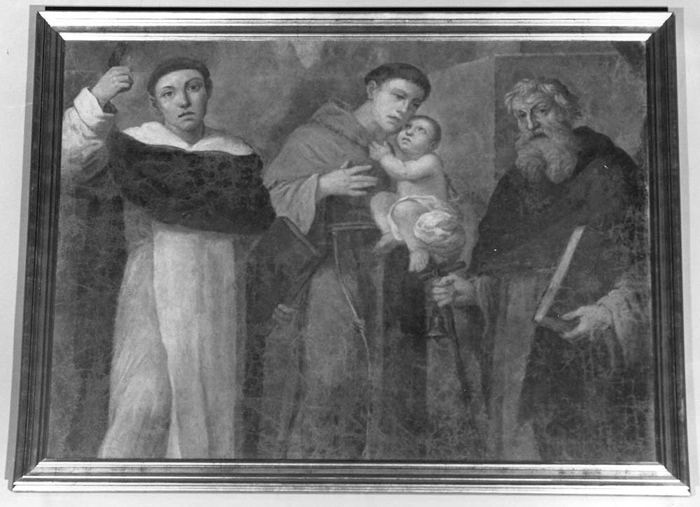 San Vincenzo Ferreri, Sant'Antonio da Padova, Sant'Antonio Abate (dipinto) di Pranzini Lorenzo (sec. XIX)