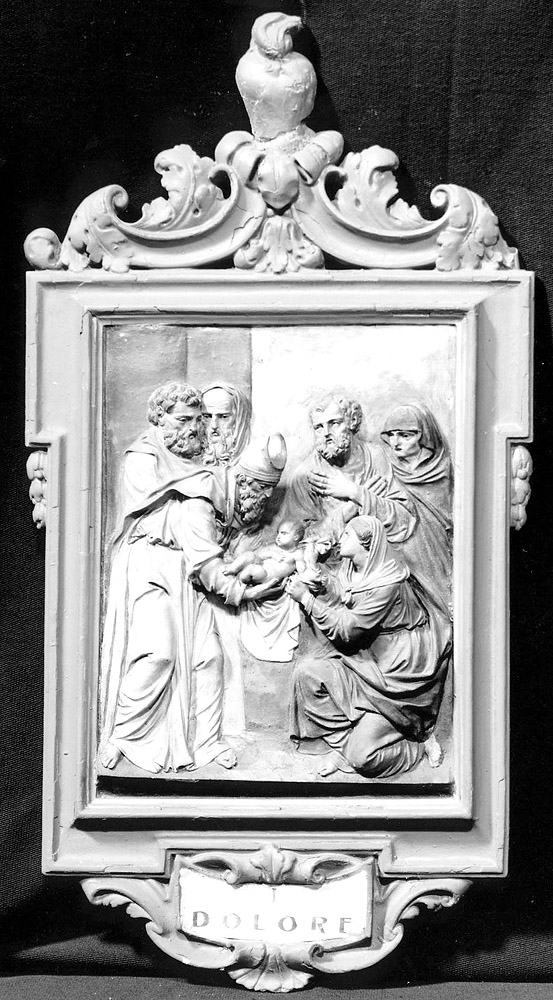 presentazione di Gesù al tempio (rilievo, elemento d'insieme) di Leonardi Giuseppe (prima metà sec. XIX)