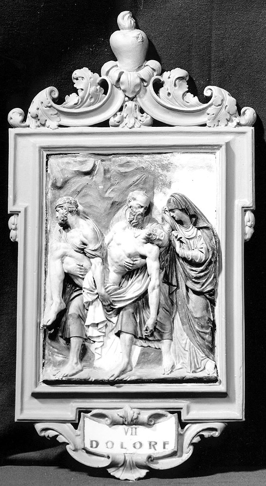 Cristo in pietà (rilievo, elemento d'insieme) di Leonardi Giuseppe (prima metà sec. XIX)