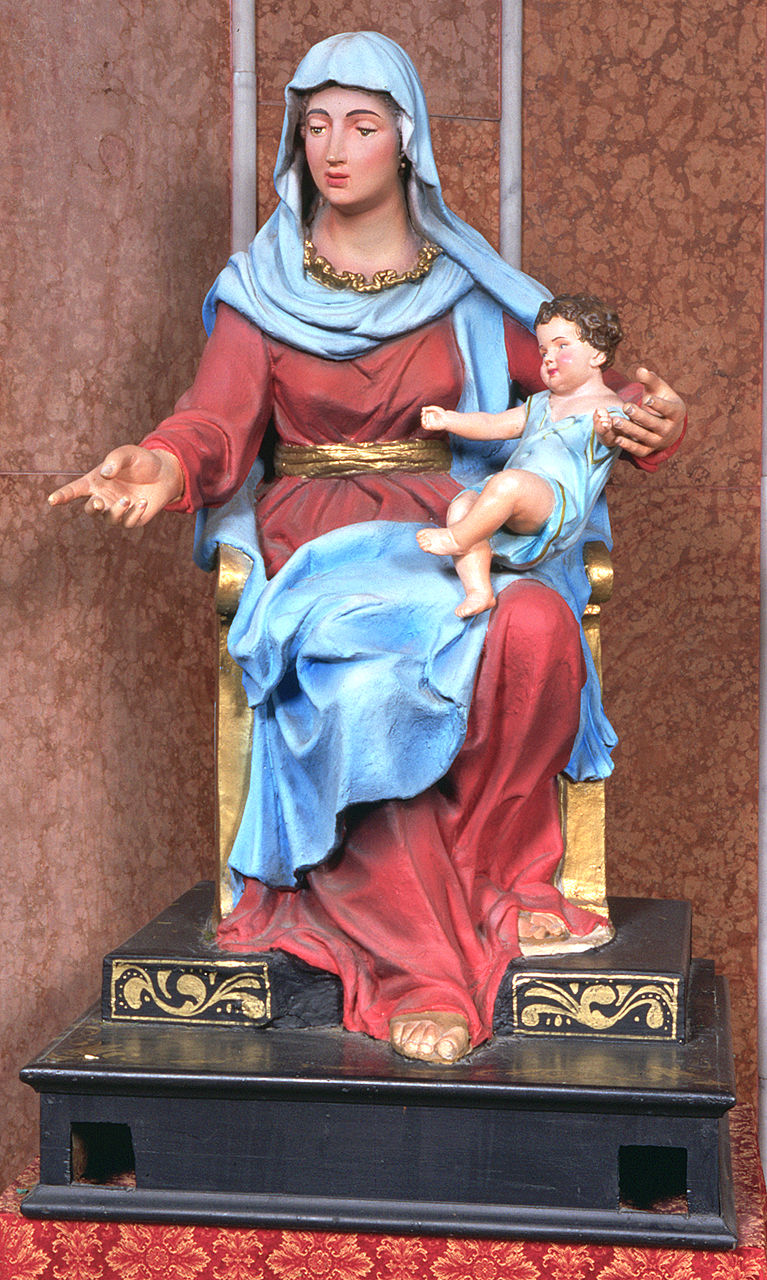 Madonna con Bambino (statua processionale) - manifattura ferrarese (secc. XIX/ XX)