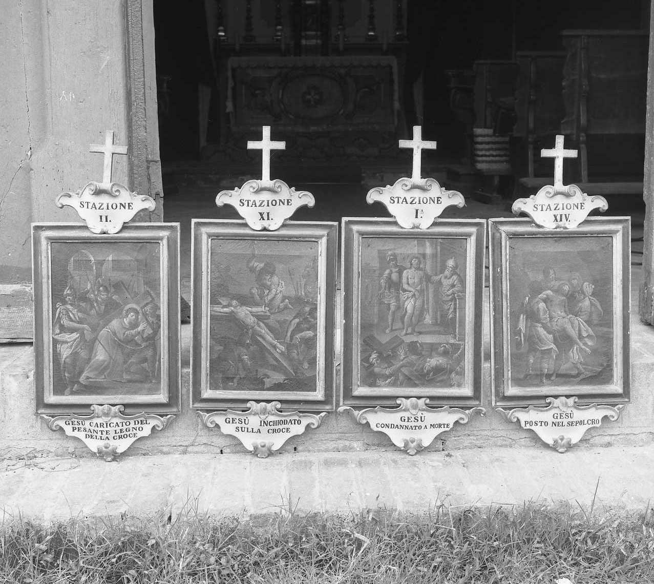 stazioni della via crucis (Via Crucis, ciclo) di Bertuzzi Nicola detto Anconetano (attribuito) (sec. XVIII)