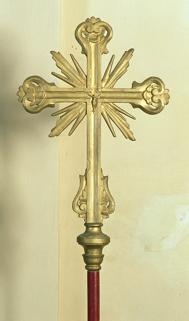 croce processionale - manifattura ferrarese (secc. XVIII/ XIX)