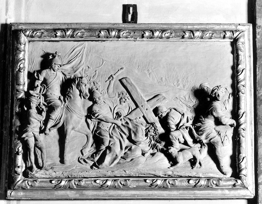 Cristo cade sotto la croce (rilievo) di Piò Angelo (sec. XVIII)