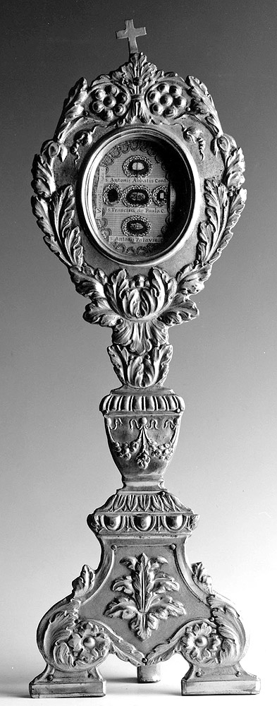 reliquiario - a ostensorio - manifattura emiliana (sec. XIX)