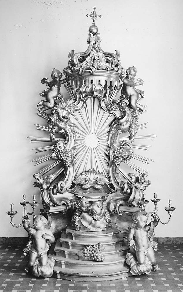 tronetto per esposizione eucaristica - manifattura emiliana (sec. XVIII)