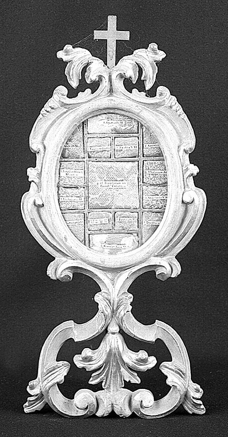 reliquiario - a ostensorio, serie - bottega emiliana (inizio sec. XIX)