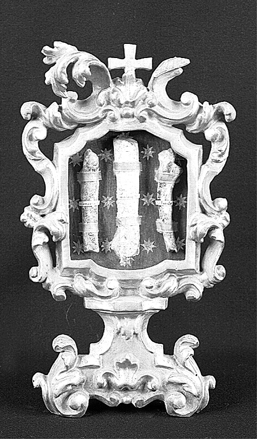 reliquiario - a ostensorio, serie - bottega emiliana (inizio sec. XIX)