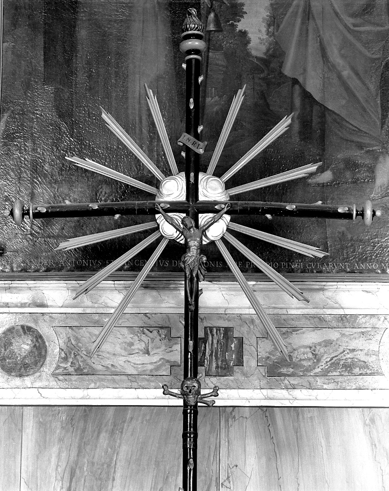 croce processionale - bottega emiliana (seconda metà sec. XIX)