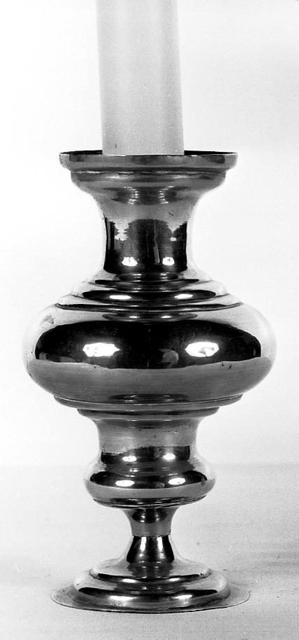 candeliere d'altare, coppia - bottega emiliana (seconda metà sec. XIX)