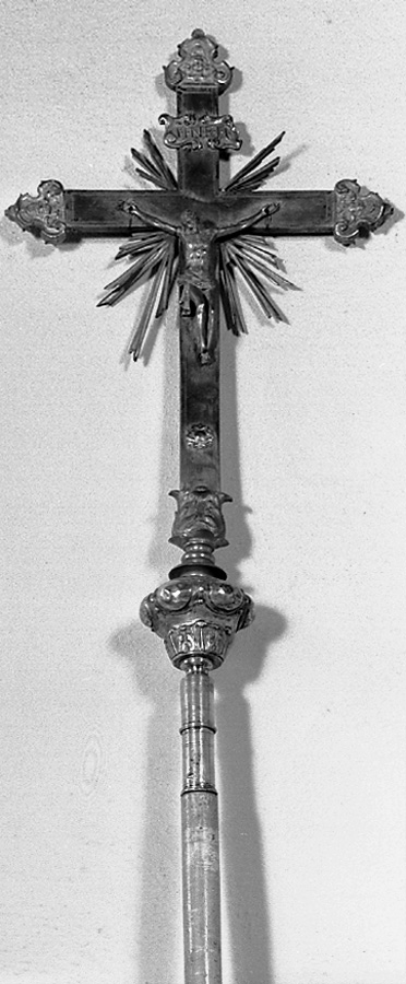 croce processionale - bottega emiliana (fine/inizio secc. XVIII/ XIX)