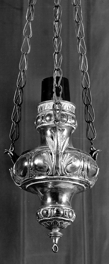 lampada pensile, coppia - bottega emiliana (prima metà sec. XIX)