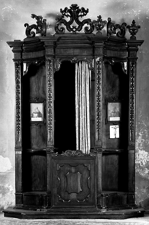 confessionale - bottega emiliana (primo quarto sec. XVIII)