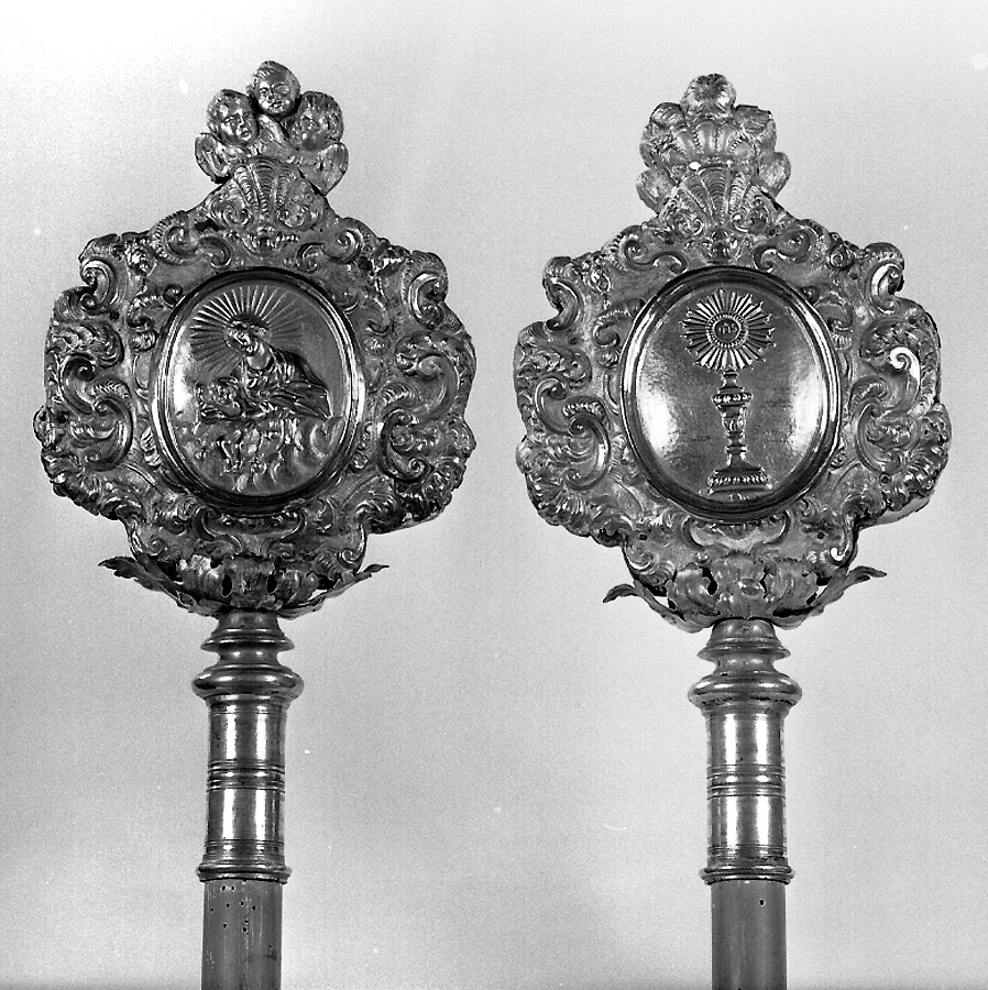 emblema di confraternita, coppia - bottega emiliana (secondo quarto sec. XIX)