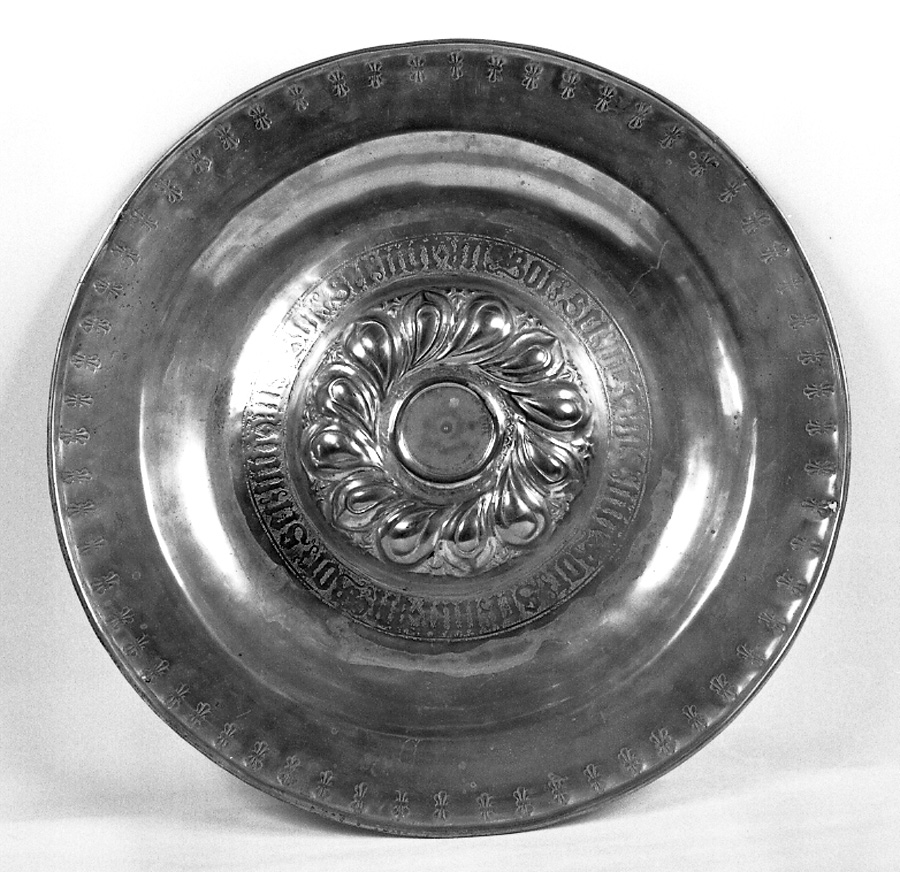 piatto per elemosine - bottega emiliana (ultimo quarto sec. XVII)