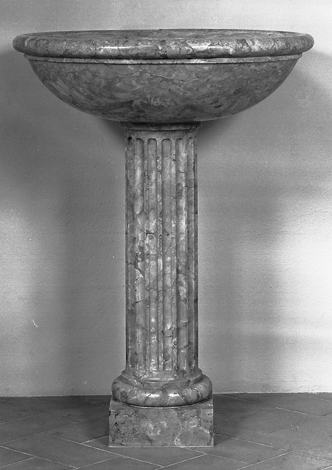 acquasantiera - bottega emiliana (seconda metà sec. XIX)