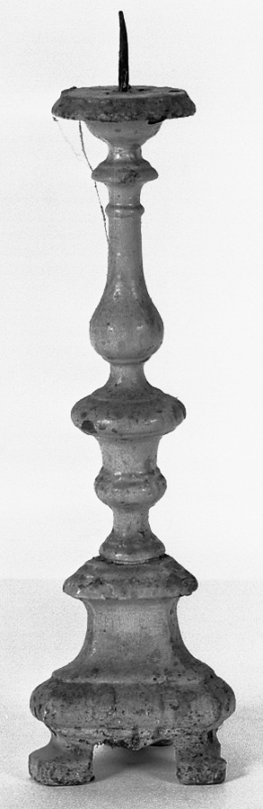 candeliere d'altare, serie - bottega emiliana (primo quarto sec. XIX)