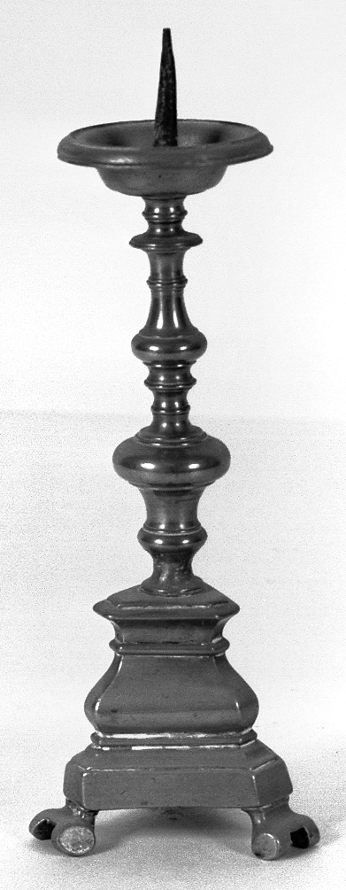 candeliere d'altare, serie - bottega emiliana (prima metà sec. XIX)