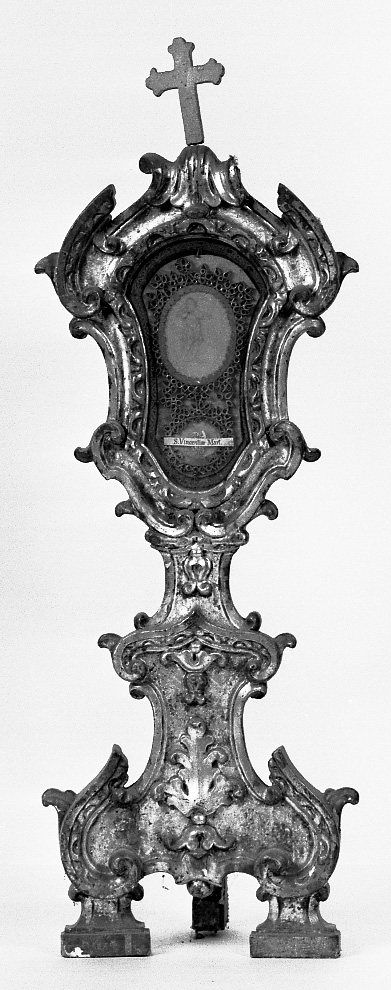 reliquiario - a ostensorio, serie - bottega emiliana (fine/inizio secc. XVIII/ XIX)