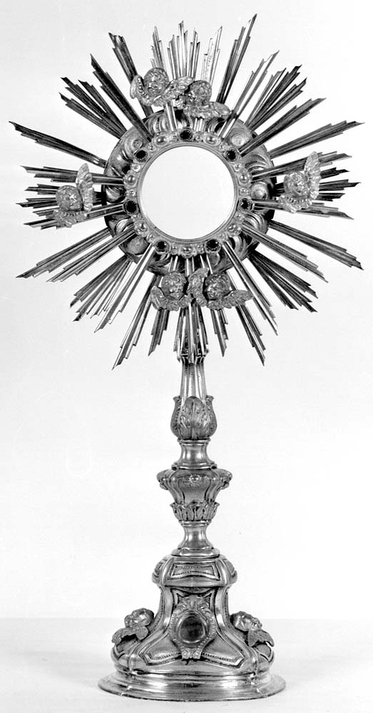 ostensorio - a raggiera - bottega emiliana (prima metà sec. XVIII)