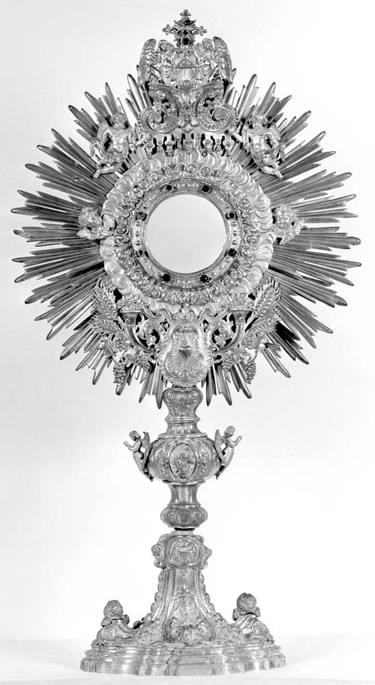 ostensorio - a raggiera - bottega emiliana (prima metà sec. XX)