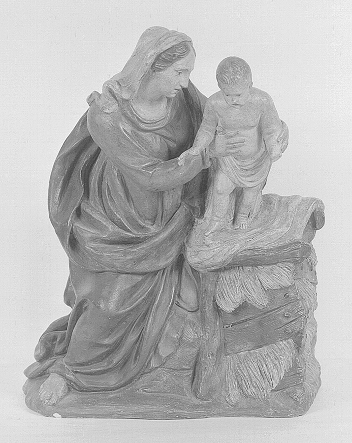 Madonna con Gesù Bambino (statuetta devozionale) - bottega emiliana (sec. XIX)