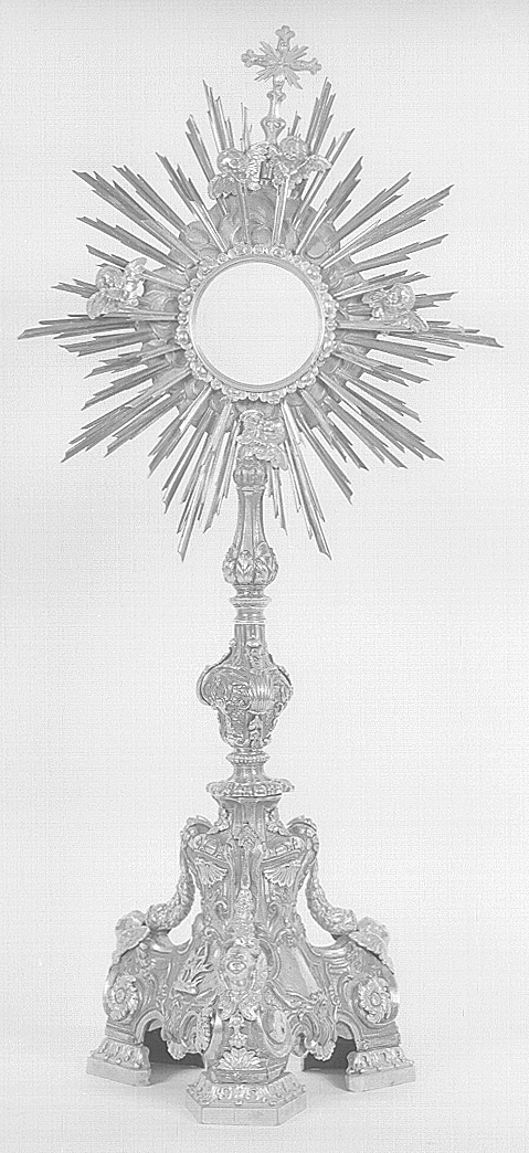 ostensorio - a raggiera - bottega bolognese (sec. XVIII)