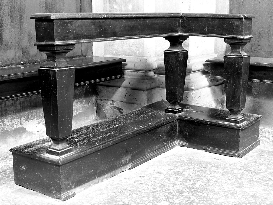 inginocchiatoio, coppia - bottega emiliana (fine/inizio secc. XVIII/ XIX)