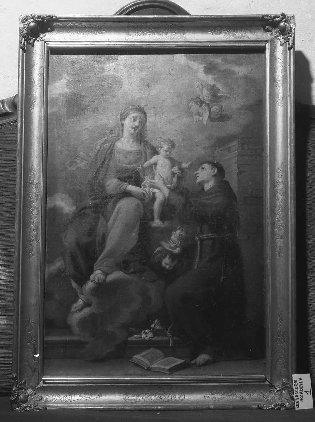 apparizione della Madonna con Bambino a Sant'Antonio da Padova (dipinto) di Calvi Jacopo Alessandro detto Sordino (seconda metà sec. XVIII)