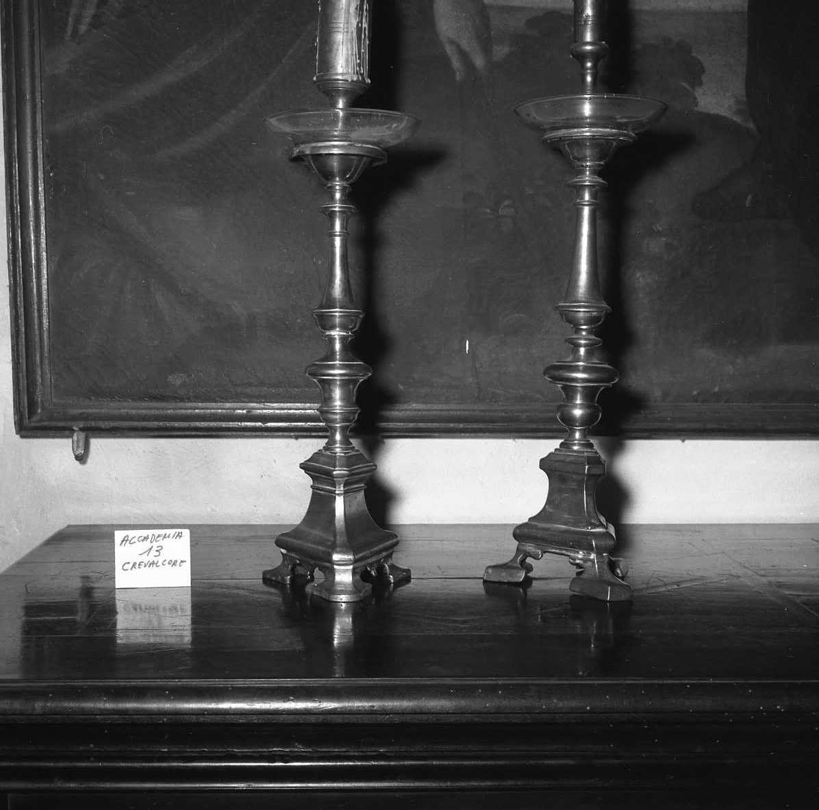 candeliere da chiesa, serie - ambito emiliano (sec. XVIII)