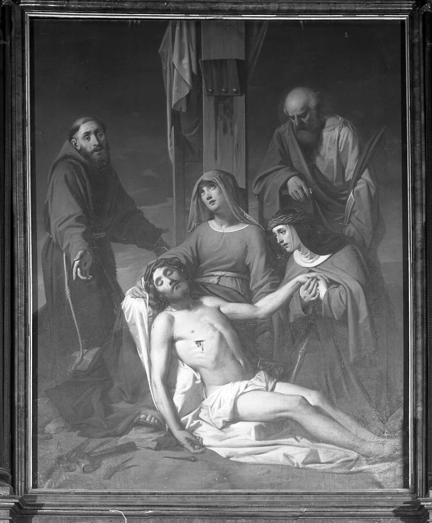 Cristo deposto dalla croce (dipinto) di Guardassoni Alessandro (metà sec. XIX)
