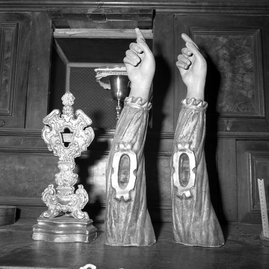 reliquiario - a ostensorio - bottega emiliano-romagnola (sec. XVIII)