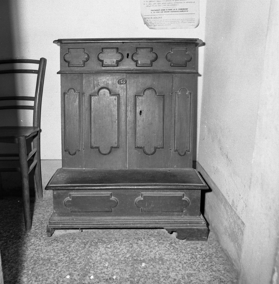 inginocchiatoio - bottega emiliano-romagnola (sec. XVII)