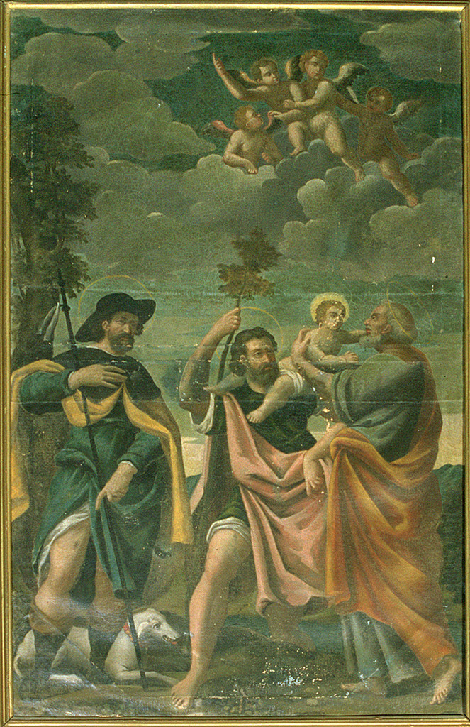 Santi (pala d'altare) - ambito ferrarese (secc. XVIII/ XIX)