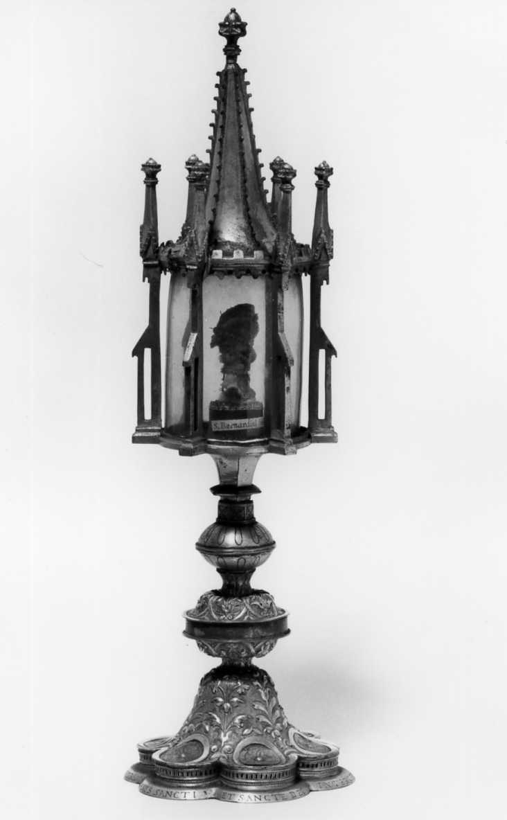 reliquiario architettonico - a tempietto - manifattura italiana (sec. XVI)