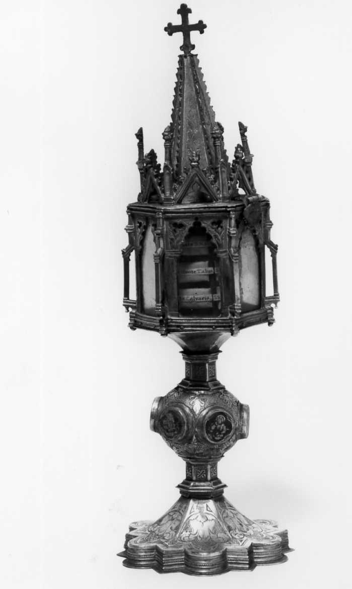 reliquiario architettonico - a tempietto - manifattura italiana (fine/inizio secc. XV/ XVI)