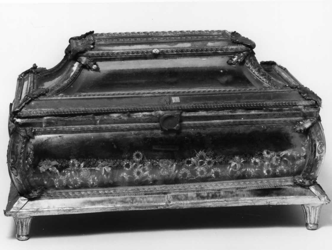 reliquiario a teca - a urna - manifattura veneziana (sec. XIX)