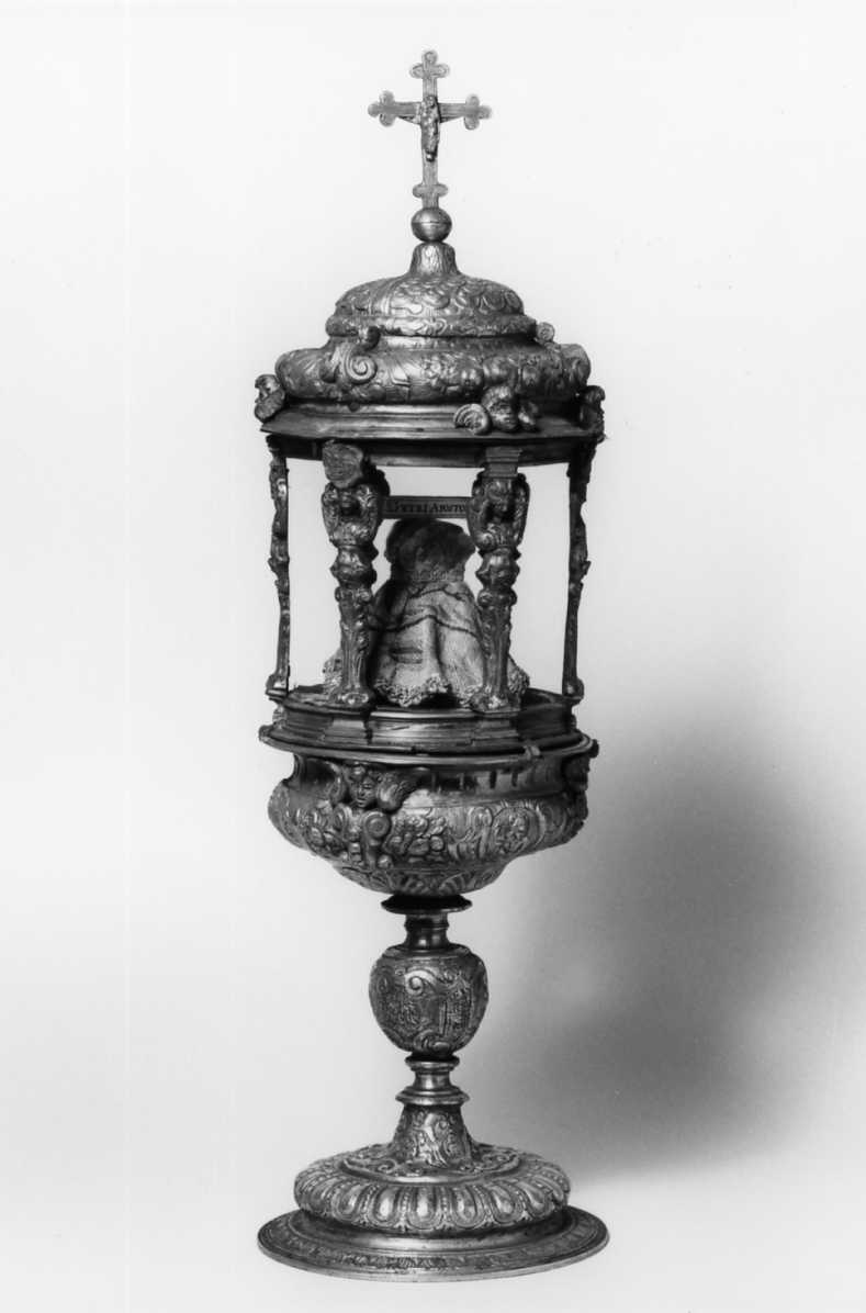 reliquiario architettonico - a tempietto - manifattura emiliana (prima metà sec. XVII)